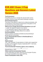 EVR 2001 Exam 2 Prep Questions and Answers Latest Version 2026
