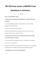 NR 509 final exam&sol; nrNR509 Final Questions & Answers