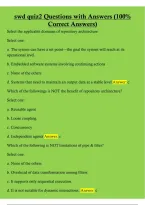 SWD Quiz 2 2026&sol;2027 &vert; Study Guide&comma; Practice Questions & Answers &vert; Exam Review