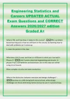 Engineering Statistics and&NewLine;Careers UPDATED ACTUAL&NewLine;Exam Questions and CORRECT&NewLine;Answers 2026&sol;2027 edition&NewLine;Graded A&plus;&NewLine;What is PBL and how does it relate to this course&quest; - PBL is problem&NewLine;based learning and is how we will learn in this course&comma; by learning 