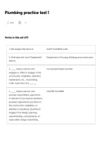 Plumbing Practice Test 1 &ndash; Certification Exam Questions and Answers Study Guide