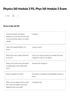 PHYS 165 Module 3 Problem Set and Exam Questions with Answers &ndash; Physics Study Guide