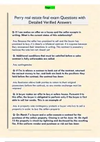 Perry Real Estate Final Exam Questions and Answers &ndash; Complete Real Estate Licensing Study Guide