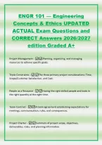 ARE Project Management - PJM - NCARB Practice UPDATED ACTUAL Exam Questions and CORRECT Answers 2026&sol;2027 edition Graded A&plus; An architect working on a project delivered through the design-build method conducts a site visit&period; The architect observes uns