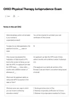 Ohio Physical Therapy Jurisprudence Exam Practice Questions and Answers &ndash; Complete Licensing Study Guide