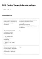Ohio Physical Therapy Jurisprudence Exam Questions and Answers &ndash; PT Licensing Exam Study Guide