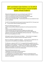 ASNT Level III Basic Exam &lpar;Sections 1 to 13&rpar; with all Correct & 100&percnt; Verified Answers &vert;Actual Complete Update &vert;Already Graded A&plus;