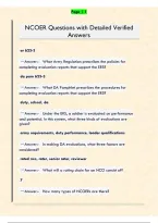 NCOER Exam Practice Questions and Answers &ndash; Army Noncommissioned Officer Evaluation Report Study Guide