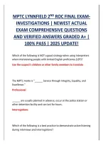 MPTC Lynnfield 2nd ROC Final Exam Practice Questions and Answers &ndash; Police Academy Study Guide