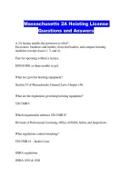 Massachusetts 2A Hoisting License Exam Questions and Answers &ndash; Complete Certification Study Guide