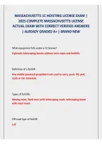 Massachusetts 1C Hoisting License Exam Questions and Answers &ndash; Complete Study Guide