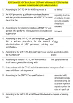 ASNT Level III NDT Basic Exam 2027 with all Correct & 100&percnt; Verified Answers &vert;Latest Update &vert;Already Graded A&plus;