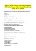 ASNT VT Theory Questions &lpar;Level II&rpar; with all Correct & 100&percnt; Verified Answers &vert;Actual Complete Exam &vert;Already Graded A&plus; &lpar;Just Released&rpar;