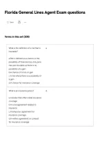 Florida General Lines Agent Exam Questions PDF&colon; Practice Test and Answers