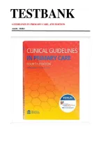 Test bank for Clinical Guidelines in Primary Care with complete questions and answers graded A&plus;&NewLine;