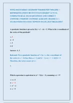 Nystce Multi-Subject&colon; Secondary Teachers Part Two &lpar;244&rpar; &mdash; &NewLine;Mathematics &vert;&vert; Most Recent Exam 2026&vert;2027 Actual &NewLine;Complete Real Exam Questions And Correct &NewLine;Answers &lpar;Verified Answers&rpar; Already Graded A&plus; &vert; &NewLine;Guaranteed Success&excl;&excl; Newest Exam &vert; Just Released&excl;&excl; 