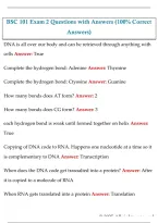 BSC 101 Exam 2 Questions and Answers &vert; Biology Exam Study Guide & Test Prep