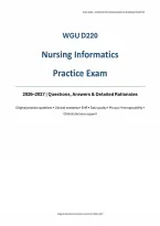 WGU D220 Nursing Informatics Practice Exam &lpar;PDF&rpar; &vert; 2026&ndash;2027 &vert; Western Governors University