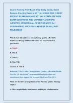 Uconn Nursing 1130 Exam One Study Guide&comma; Exam &NewLine;Review&comma; Practice Exam & Actual Exam 2026 &vert;&vert; Most &NewLine;Recent Exam 2026&vert;2027 Actual Complete Real &NewLine;Exam Questions And Correct Answers &NewLine;&lpar;Verified Answers&rpar; Already Graded A&plus; &vert; &NewLine;Guaranteed Success&excl;&excl; Newest Exam 