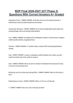 BOP Final 2026-2027 &lpar;ICT Phase 2&rpar; &NewLine;Questions With Correct Answers A&plus; Graded 