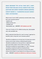 Webce Insurance Test Actual Exam 2026 &vert;&vert; Most &NewLine;Recent Exam 2026&vert;2027 Actual Complete Real Exam &NewLine;Questions And Correct Answers &lpar;Verified Answers&rpar; &NewLine;Already Graded A&plus; &vert; Guaranteed Success&excl;&excl; Newest &NewLine;Exam &vert; Just Released&excl;&excl; 