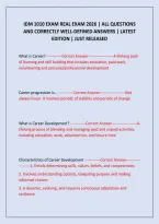 Idm 1010 Exam Real Exam 2026 &vert; All Questions And Correctly Well-Defined Answers &vert; Latest Edition &vert; Just Released