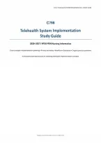 WGU C798 Complete Telehealth Implementation Package&colon; Study Guides&comma; System Integration Notes & MSN Nursing Informatics E-Portfolio &lpar;PDF&rpar; &vert; 2026&ndash;2027 &vert; Western Governors University