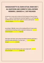 Massachusetts Csl Exam Actual Exam 2027 &vert; All Questions And Correctly Well-Defined Answers &vert; Graded A&plus; &vert; Just Released