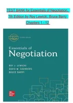 Essentials of Negotiation&comma; 7th Edition &vert; Test Bank and Study Guide &vert; Practice Questions and Answers