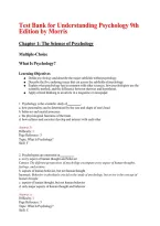 Understanding Psychology&comma; 9th Edition by Morris &vert; Test Bank and Study Guide