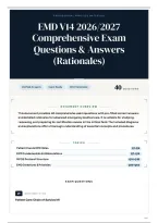 EMD V14 2026&sol;2027 Comprehensive Exam Questions & Answers &lpar;Rationales&rpar;