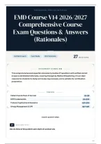 EMD Course V14 2026&sol;2027 Comprehensive Course Exam Questions & Answers &lpar;Rationales&rpar;