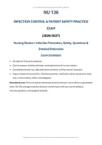 NU 136 Fundamentals of Nursing Infection Control & Patient Safety Practice Exam&colon; Questions&comma; Answers & Nursing Review &lpar;PDF&rpar; &vert; 2026&ndash;2027 &vert; Galen College of Nursing