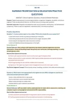 NU 136 Fundamentals of Nursing Prioritization & Delegation Practice Questions&colon; Clinical Judgment&comma; Answers & Rationales &lpar;PDF&rpar; &vert; 2026&ndash;2027 &vert; Galen College of Nursing