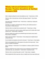 Milady Advanced Esthetics Exam Review Practice Questions & Verified Answers 2026&period;pdf&NewLine;&NewLine;