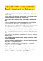 National USPAP Course Exam Review Practice Questions & Verified Answers