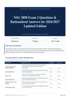 NSG 3850 Exam 3 Questions & Rationalized Answers for 2026&sol;2027 Updated Edition