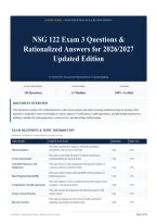 NSG 122 Exam 3 Questions & Rationalized Answers for 2026&sol;2027 Updated Edition