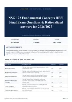NSG 122 Fundamental Concepts HESI Final Exam Questions & Rationalized Answers for 2026&sol;2027