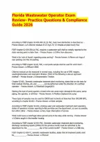 Florida Wastewater Operator Exam Review- Practice Questions & Compliance Guide 2026&period;pdf&NewLine;&NewLine;