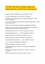 Florida DW Class B Water Operator Exam Review and Practice Questions&period;pdf&NewLine;&NewLine;