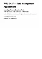 WGU D427 Exam Review Data Management Applications Practice Questions and Solutions&period;pdf&NewLine;&NewLine;