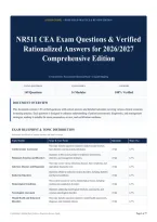 NR511 CEA Exam Questions & Verified Rationalized Answers for 2026&sol;2027 Comprehensive Edition