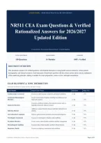 NR511 CEA Exam Questions & Verified Rationalized Answers for 2026&sol;2027 Updated Edition