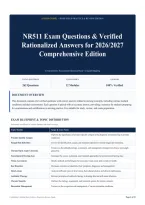 NR511 Exam Questions & Verified Rationalized Answers for 2026&sol;2027 Comprehensive Edition