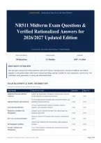 NR511 Midterm Exam Questions & Verified Rationalized Answers for 2026&sol;2027 Updated Edition