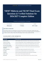 NR507 Midterm and NR 507 Final Exam Questions & Verified Solutions for 2026&sol;2027 Complete Edition
