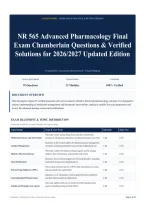 NR 565 Advanced Pharmacology Final Exam Chamberlain Questions & Verified Solutions for 2026&sol;2027 Updated Edition