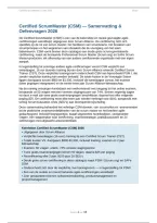 CSM Certified ScrumMaster Scrum Alliance Examen Samenvatting &vert; Complete Voorbereiding
