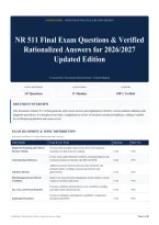 NR 511 Final Exam Questions & Verified Rationalized Answers for 2026&sol;2027 Updated Edition